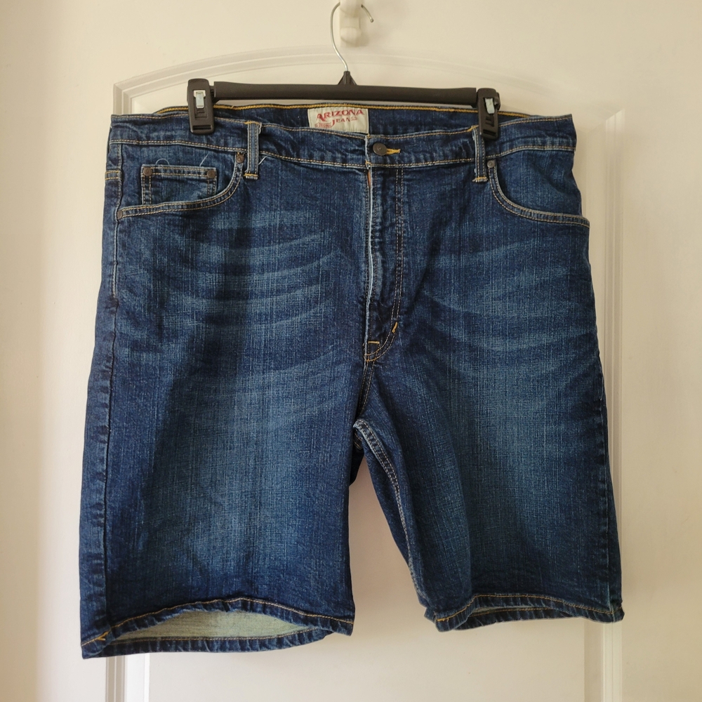 Arizona Men's Blue Denim Shorts 42w 42 Waist
